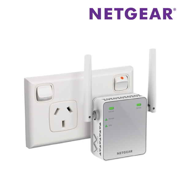 Netgear EX2700100AUS N300 Universal WiFi Range Extenders(Wall Plug
